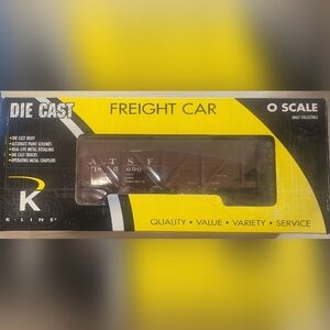 K Line Die Cast ATSF Outside Braced Hopper with Real Coal Load